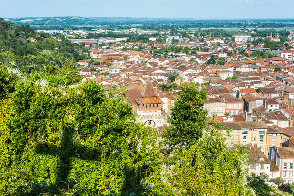 Moissac Όπως Φαίνεται Από Την Κυρία Του Γολγοθά Άποψη Moissac — Φωτογραφία Αρχείου