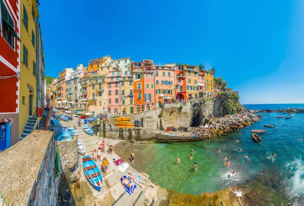 Riomaggiore Junho 2016 Cinque Terre Região Ligúria Norte Itália — Fotografia de Stock