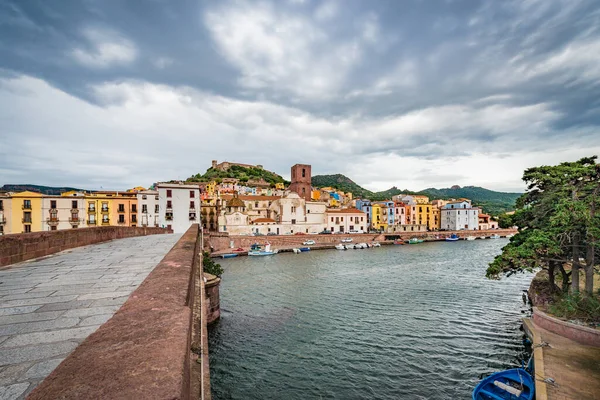 Bosa Färgstark Stad Oristanoprovinsen Sardinien Italien — Stockfoto