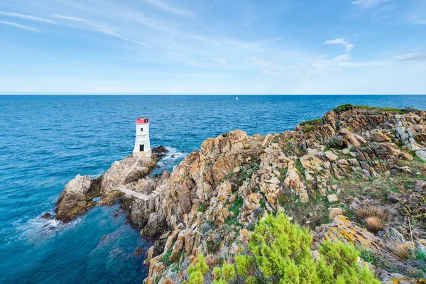 Farol Capo Ferro Cape Sardenha Itália — Fotografia de Stock