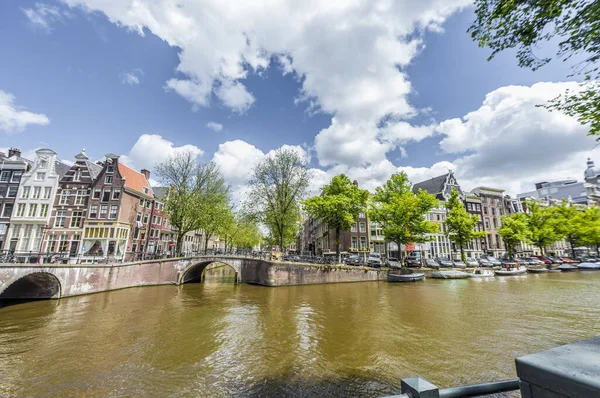 Амстердам Нидерланды Июня 2013 Канал Кейзерсграхт Один Главных Наиболее Транзитных — стоковое фото