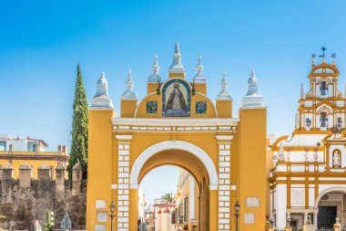 The door of the Macarena, also known as the arch of the Macarena, is the only three accesses that are preserved today by those who had the walls of Seville. clipart