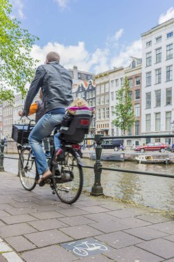 Renkli Bisiklet Amsterdam, Hollanda.