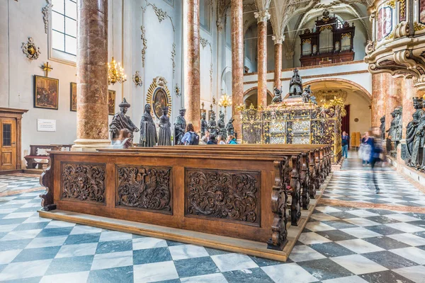 Innsbruck Austria Giugno 2016 Hofkirche Chiesa Corte Una Chiesa Gotica — Foto Stock