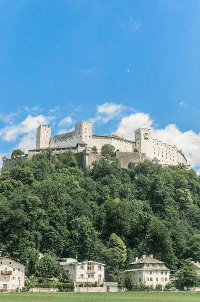 Castelo Hohensalzburg Festung Hohensalzburg Literalmente Fortaleza Salzburgo Salzburgo Áustria — Fotografia de Stock