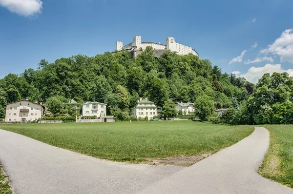 Hohensalzburg Κάστρο Festung Hohensalzburg Κυριολεκτικά Υψηλή Σάλτσμπουργκ Φρούριο Στο Σάλτσμπουργκ — Φωτογραφία Αρχείου