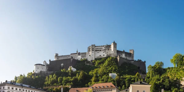 Hrad Hohensalzburg Festung Hohensalzburg Doslova Vysoké Salcburské Pevnosti Salzburgu Rakousko — Stock fotografie