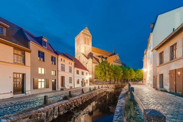 Egyház Szent Miklós Wismar Nikolaikirche Egyik Legfinomabb Teknősök Középkori Tégla — Stock Fotó