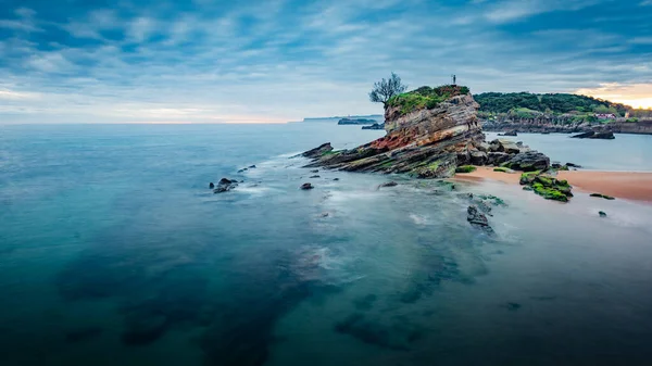 Spiaggia Camello Vicino Alla Penisola Magdalena Della Città Santander Cantabria — Foto Stock