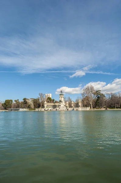 Der Große Weiher Estanque Del Retiro Der Als Schauplatz Für — Stockfoto