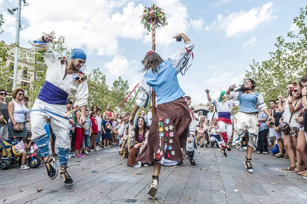 Vilafranca Del Penedes España Ago Baile Gitanes Cercavila Durante Fiesta — Foto de Stock