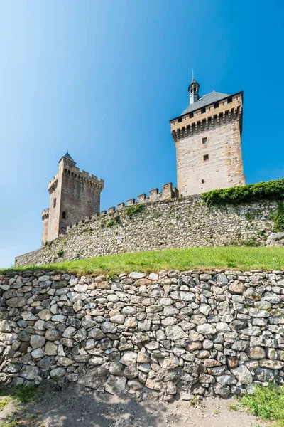 Castelo Chateau Foix Com Vista Para Esta Cidade Ariege Midi — Fotografia de Stock