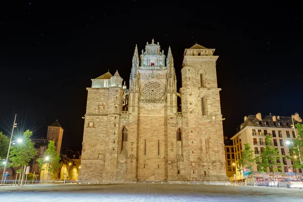 Rodez Frankrike Juni 2015 Röda Sandstenen Rodez Katedralen Katedralen Notre — Stockfoto