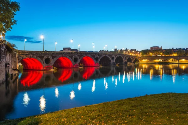 Pont Neuf 220 Metre Uzun Köprü Onun Kemerli Toulouse 1659 — Stok fotoğraf