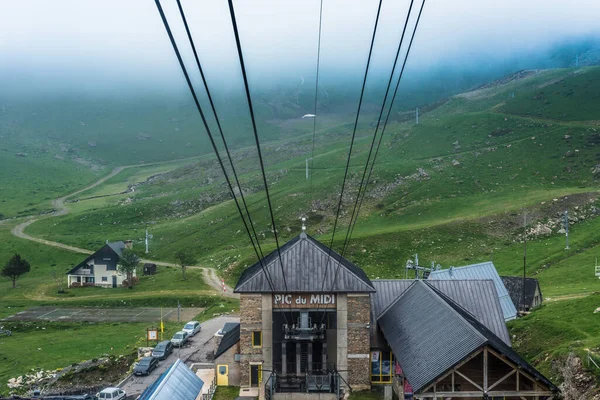 Cableway Pic Midi Bigorre Hautes Pyrenees France — Stock Photo, Image