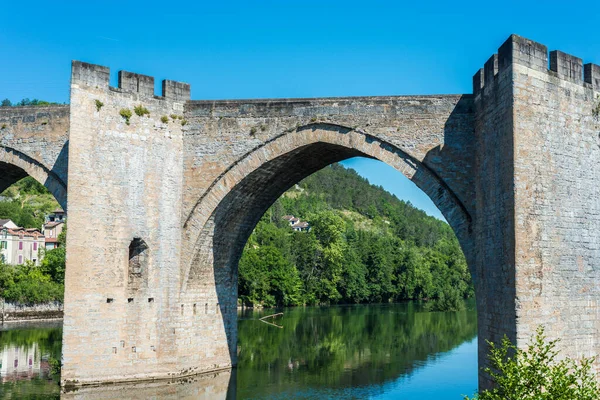 Pont Valentre Eine Befestigte Brücke Aus Stein Mit Sechs Spannweiten — Stockfoto