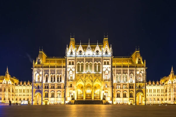 Ungerska Parliament Byggnad Orszaghaz Framstående Landmarken Ungern Och Ett Populärt — Stockfoto