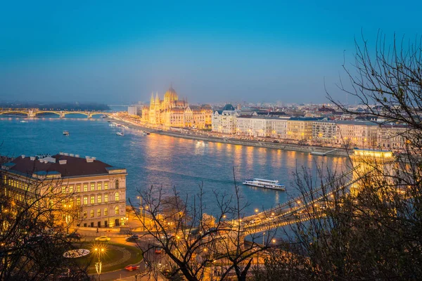 Edificio Del Parlamento Húngaro Orszaghaz Hito Notable Hungría Destino Turístico — Foto de Stock