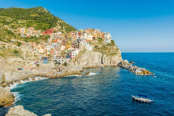 Manarola Junho 2016 Aldeia Manarola Cinque Terre Região Ligúria Norte — Fotografia de Stock