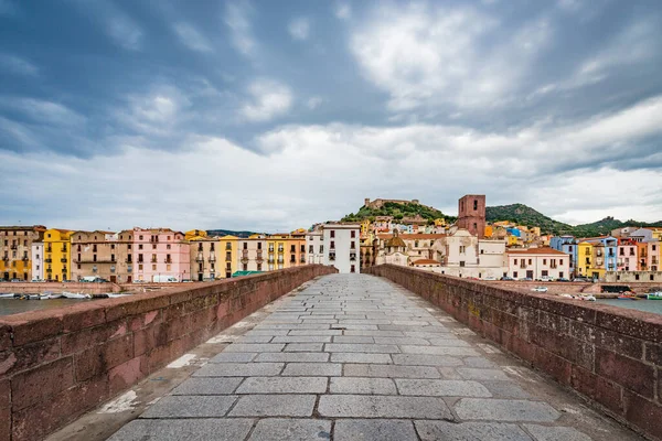 Bosa Färgstark Stad Oristanoprovinsen Sardinien Italien — Stockfoto