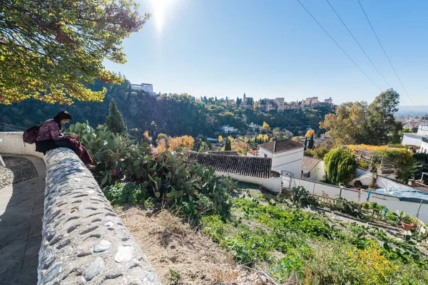 Granada Ισπανια Νοεμβριου 2015 Mario Maya Viewpoint Στη Γειτονιά Sacromonte — Φωτογραφία Αρχείου