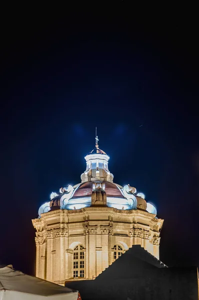 Catedral São Paulo Projetada Pelo Arquiteto Lorenzo Gafa Mdina Malta — Fotografia de Stock