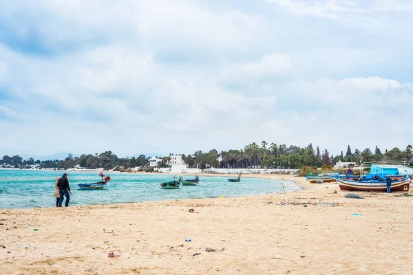 Hammamet Mars 2017 Plage Hammamet Première Destination Touristique Tunisie Situé — Photo