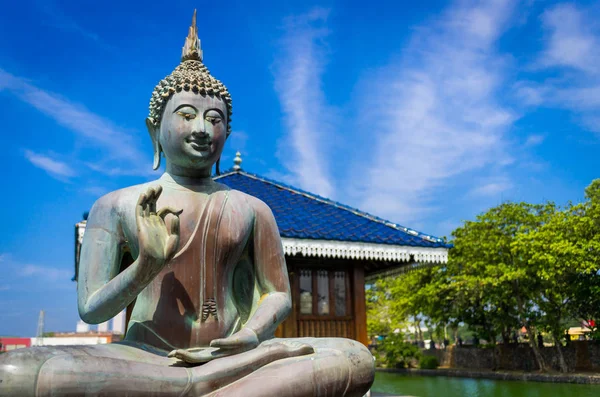 Blessing Buddha in Gangarama Buddhist — Stock Photo, Image