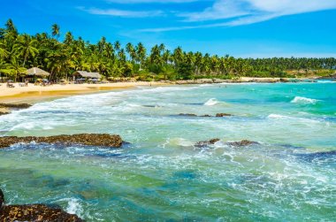 Tropikal arka plan - gizli plaj