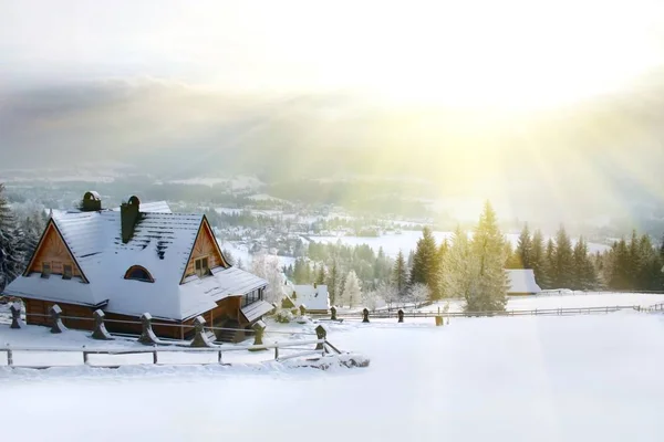 Winter Morning In The Mountains — Stock Photo, Image