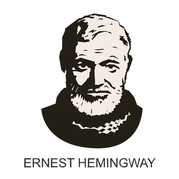 Silhouet van Ernest Hemingway — Stockvector