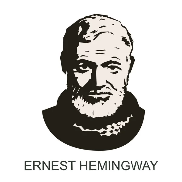 Silueta Ernest Hemingway — Archivo Imágenes Vectoriales