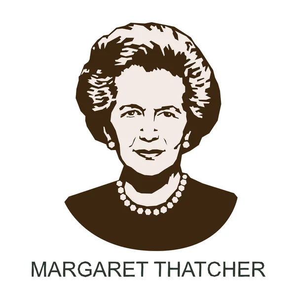 Margaret Thatcher siluet — Stok Vektör