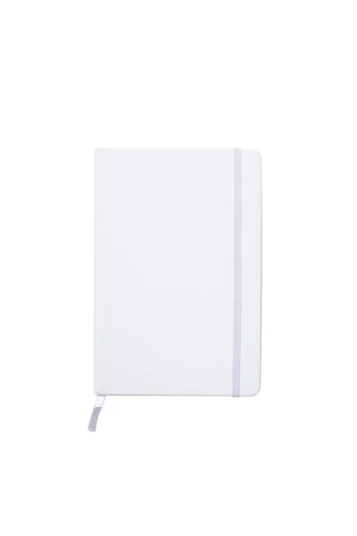 Bloco de notas branco, vazio novo caderno claro — Fotografia de Stock