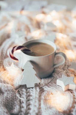 Kış tatil Noel süsleri, Beyaz ahşap oyuncak, DRI sıcak.