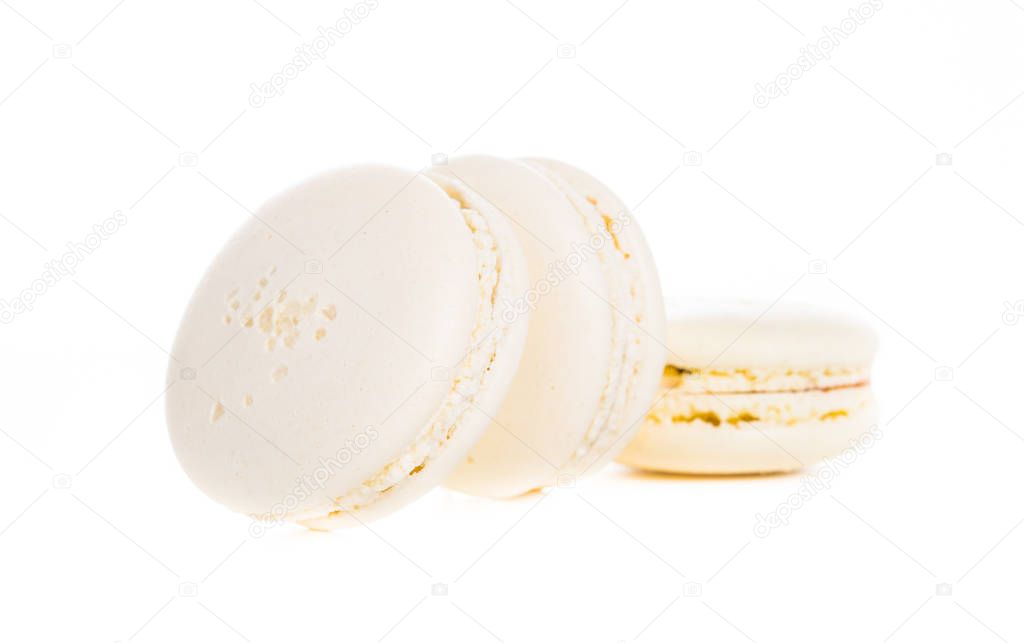 Exquisite french dessert, cream macaron cakes