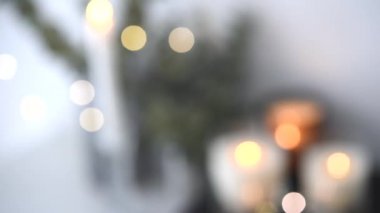 Soyut ışık lekeleri, ufuk burnin mumlar