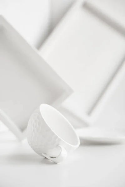 Abstract collection of different white objects, modern minimal decor — Stockfoto