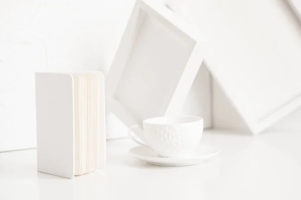 Abstract collection of different white objects, modern minimal decor — Stockfoto