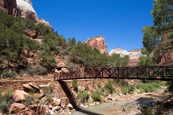 Parque Nacional de Zion Turístico — Foto de Stock