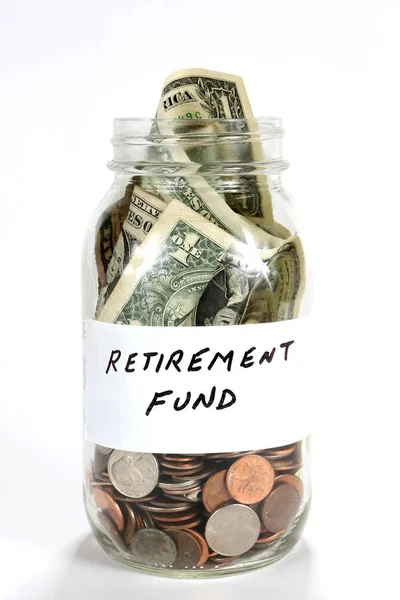 Retirement Fund Money In Jar