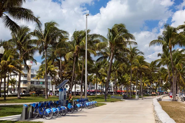 Fiets verhuur Kiosk Miami Beach — Stockfoto