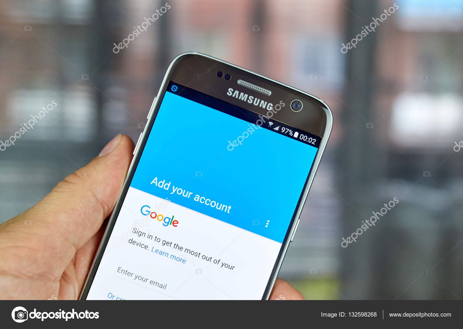 Google account on mobile stock editorial photo dennizn 132598268