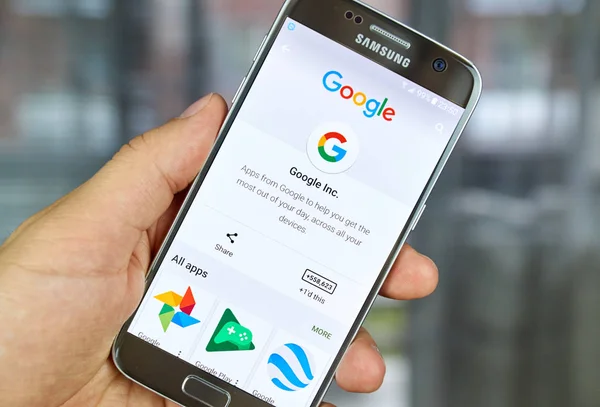 Google Logo i aplikacje — Zdjęcie stockowe