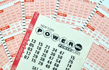 Powerball lottery tickets clipart