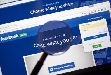 Facebook giriş web sayfası
