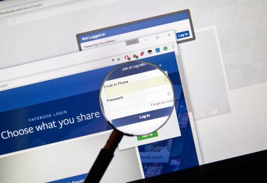 Facebook giriş web sayfası