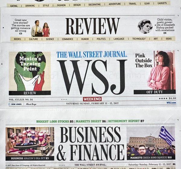 Газета The Wall Street Journal — стоковое фото