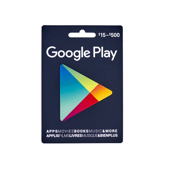 Google oyun hediye kartı — Stok fotoğraf