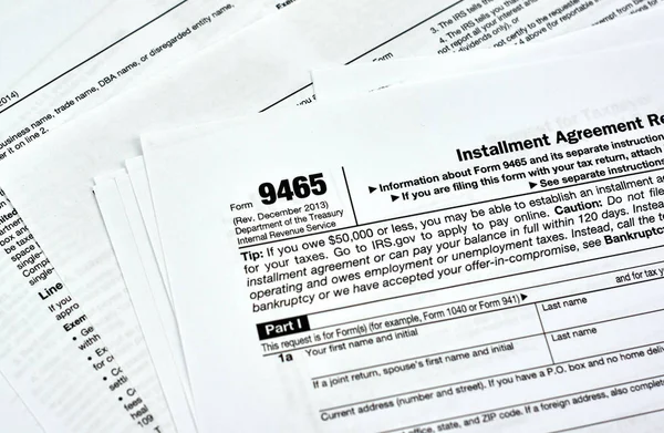 9465 USA formulario de impuestos federales — Foto de Stock